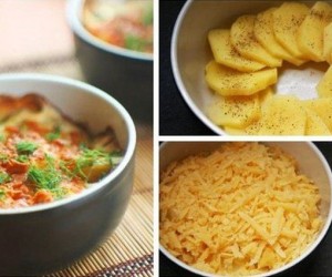 Картофель запеченный в сливках с сыром (рецепт)